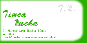 timea mucha business card